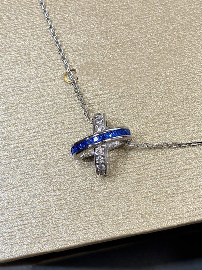 [GALE]LIENS DIAMOND SILVER NECKLACE