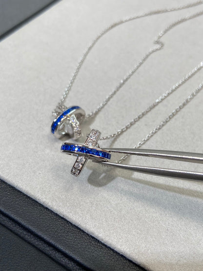 [GALE]LIENS DIAMOND SILVER NECKLACE