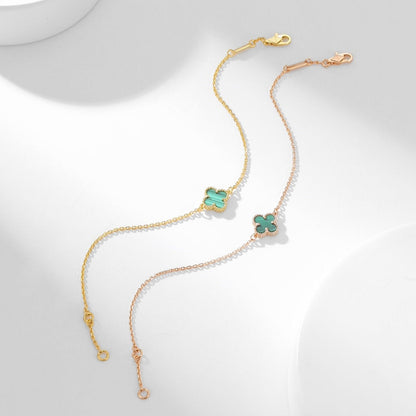 [GALE]クローバーブレスレット マラカイト 1モチーフ