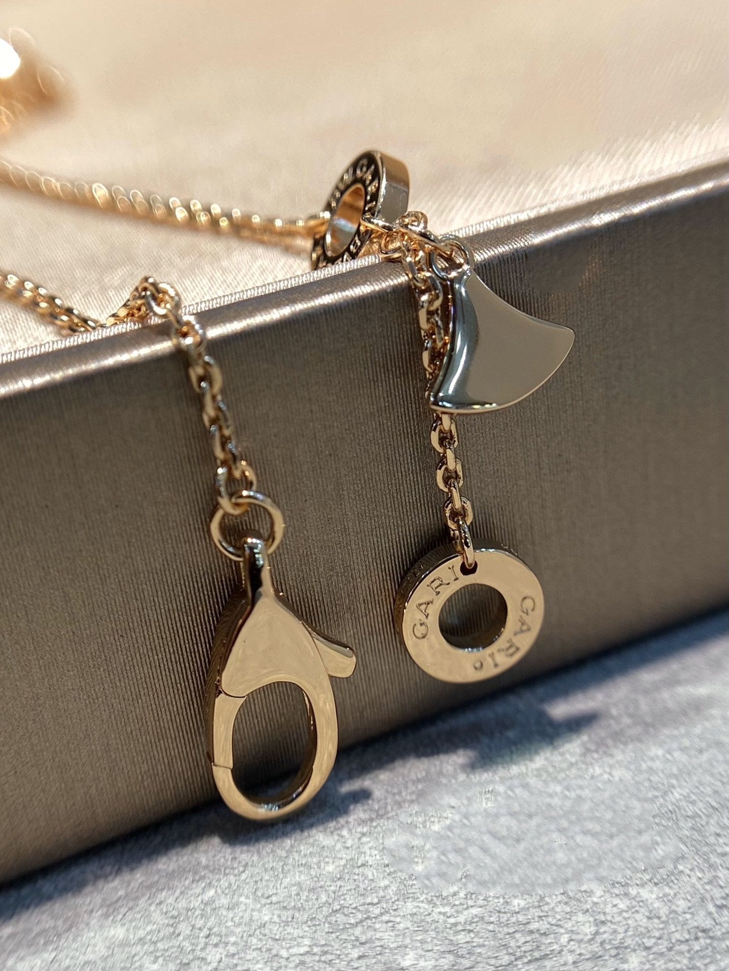 [GALE]DREAM MOP DIAMOND PAVED PINK GOLD NECKLACE