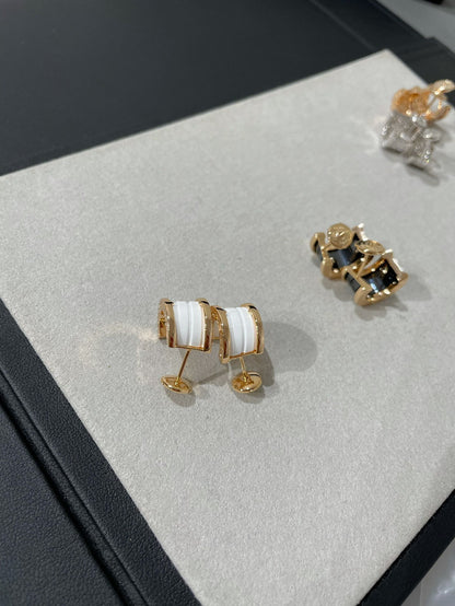 [GALE]ZERO 1 PINK GOLD CERAMIC EARRINGS
