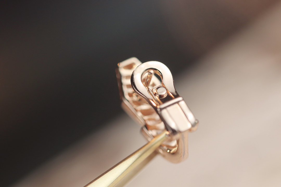 [GALE]SERPENT PINK GOLD DIAMOND EARRINGS