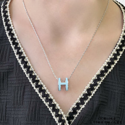 [GALE]POP H SKY BLUE NECKLACE