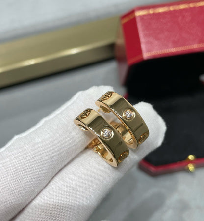 [ゲイル]ラブ 5.5mm 1ダイヤモンド イヤリング