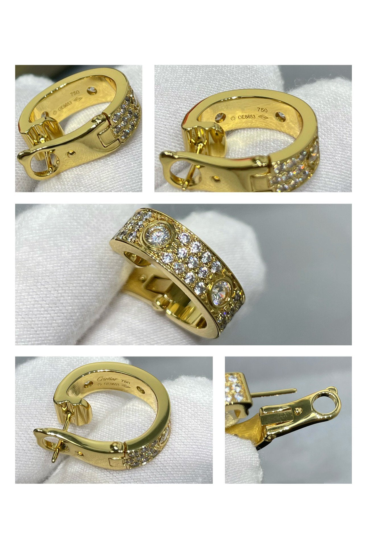 [GALE]LOVE 5.5mm ダイヤモンドパヴェイヤリング