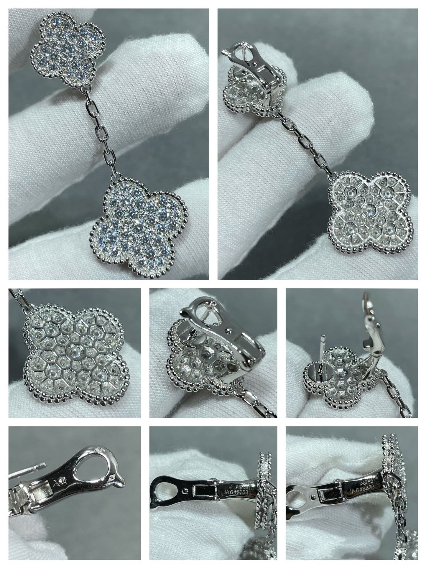 [GALE]KLEEBAND MIT 2 MOTIVEN, DIAMANTENBESETZT, SILBER