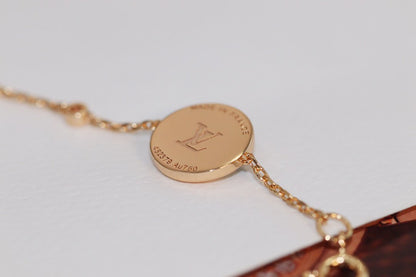 [GALE]Armband mit Stern und Sonne, 4 Motive, rosa Gold, Malachit