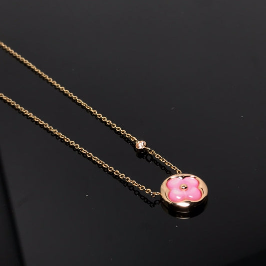 [GALE]COLOR BLOSSOM PINK MOP SUN GOLD KETTE