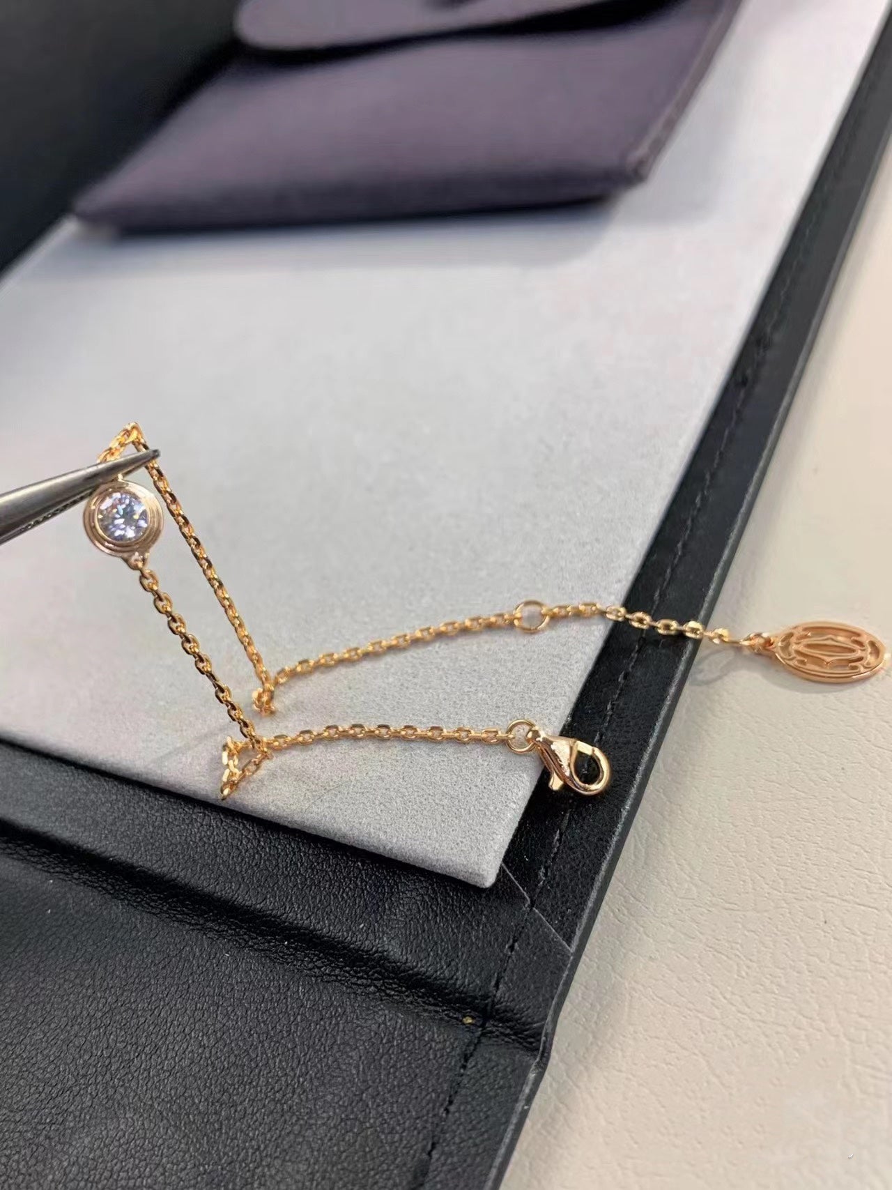 [GALE]ダムール ダイヤモンド リンク ブレスレット