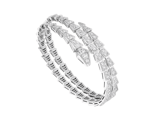 [GALE]SERPENTI BRACELET SILVER DIAMOND DOUBLE ROW