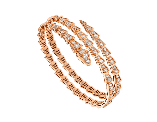 [GALE]SERPENTI BRACELET PINK GOLD DIAMOND DOUBLE ROW