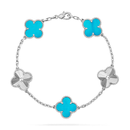 [GALE] CLOVER 5 MOTIF TURQUOISE BRACELET COLLECTION