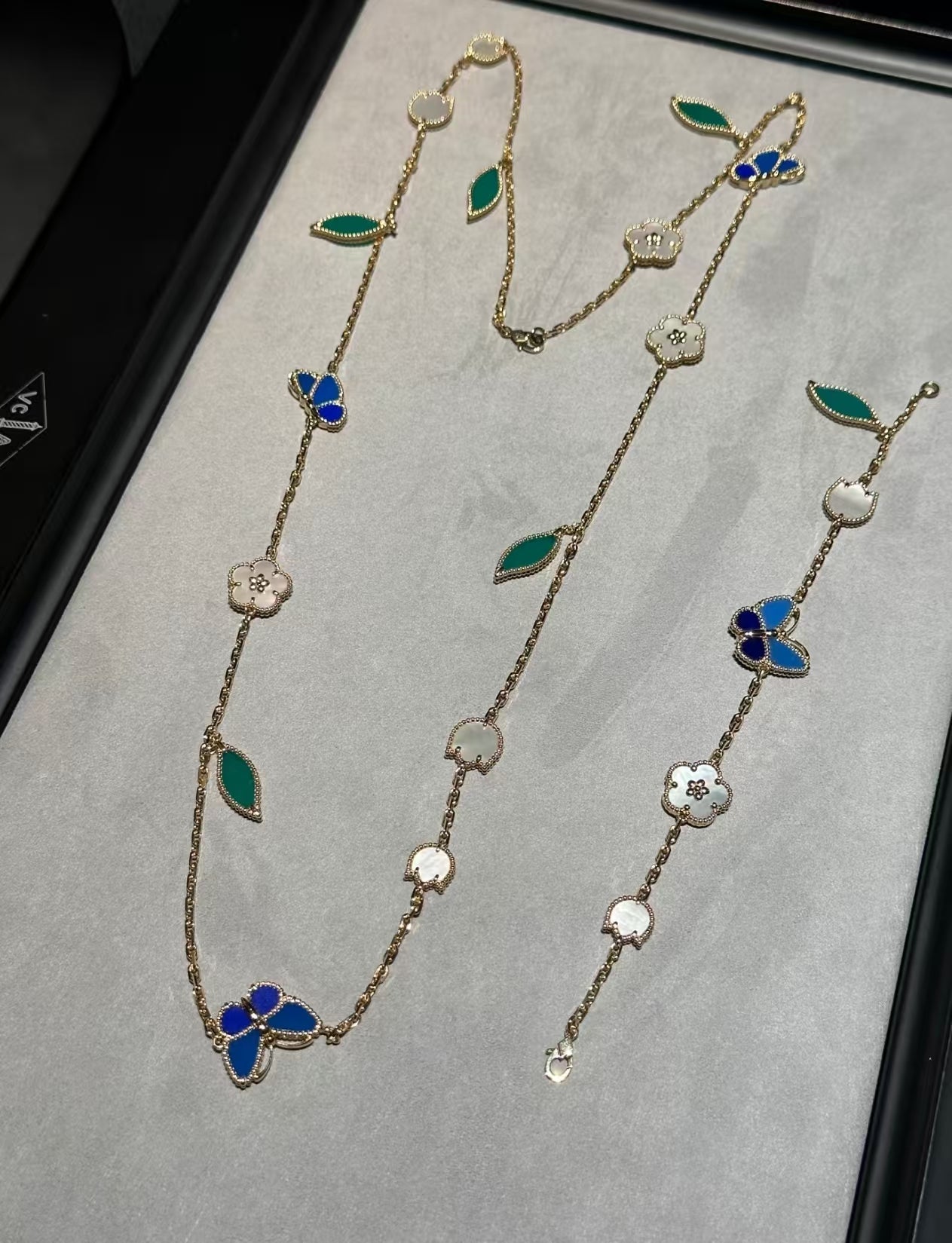 [GALE]LUCKY SPRING BUTTERFLY 15 FLOWER NECKLACE