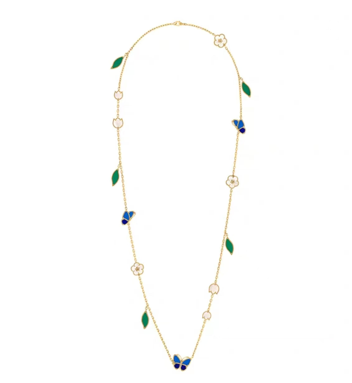 [GALE]LUCKY SPRING BUTTERFLY 15 FLOWER NECKLACE