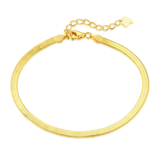 [GALE]Flat Snake Bone Chain Blade Necklace