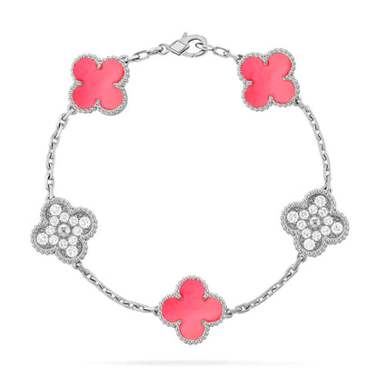 [GALE] CLOVER 5 MOTIFS  PINK MOP BRACELET COLLECTION