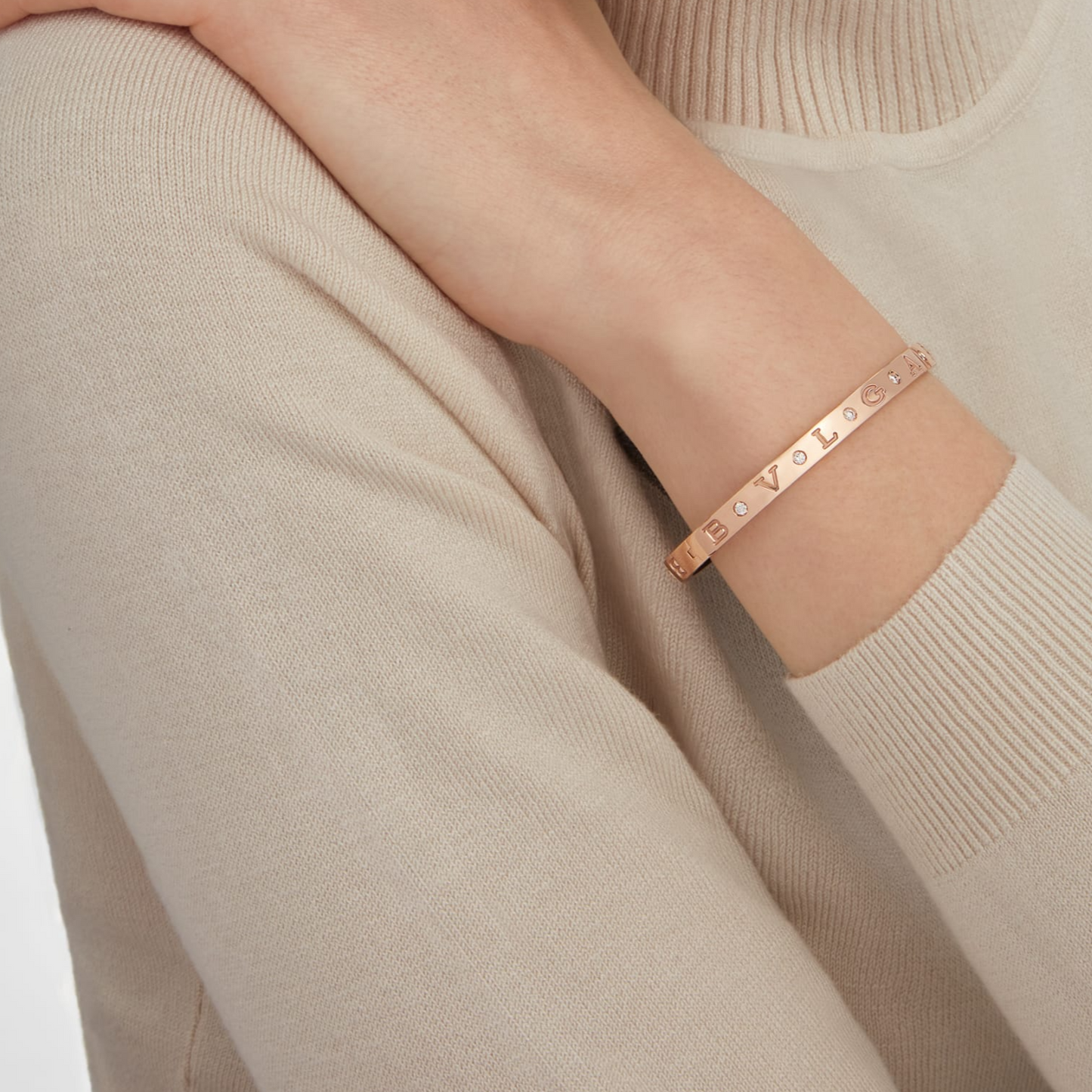 [GALE]ZERO 1 PINK GOLD 12 DIAMONDS BRACELET