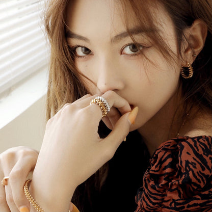 [GALE]クラッシュ スモールフープイヤリング