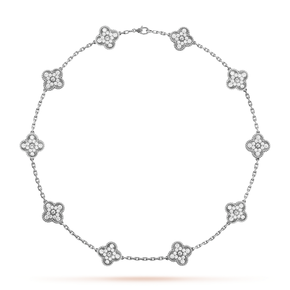 [GALE]CLOVER 10 MOTIFS DIAMOND NECKLACE