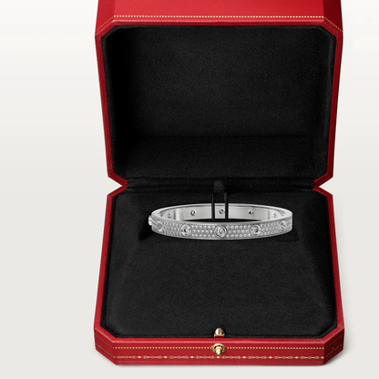 [ゲイル]ラブブレスレット 6.1mm ダイヤモンドパヴェ 10粒 ビッグダイヤモンド