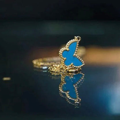 [GALE] TÜRKIS-SCHMETTERLINGSARMBAND MIT SCHMETTERLINGS-MOTIVEN