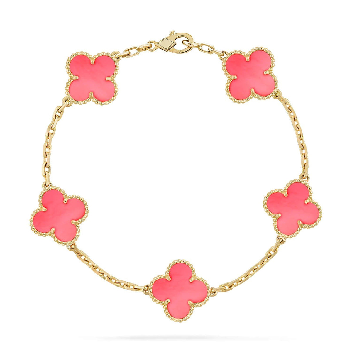 [GALE] CLOVER 5 MOTIFS  PINK MOP BRACELET COLLECTION