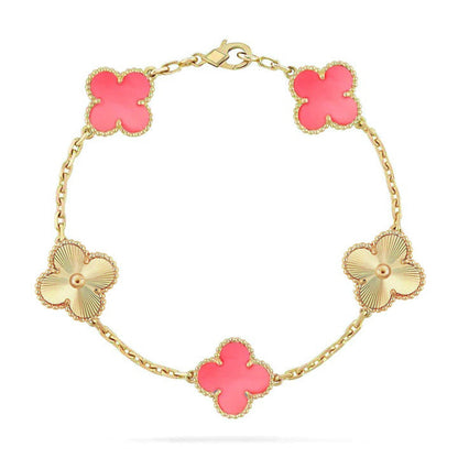 [GALE] CLOVER 5 MOTIFS  PINK MOP BRACELET COLLECTION