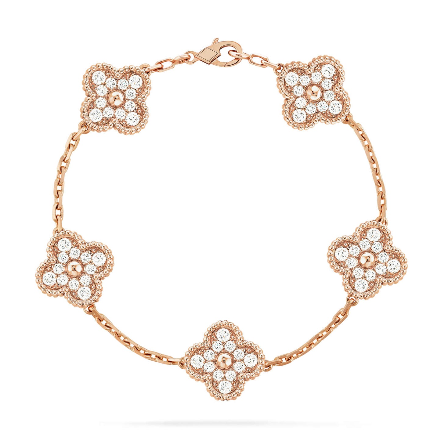 [GALE]CLOVER 5 MOTIFS VOLLDIAMANT-ARMBAND