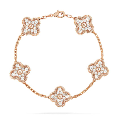 [GALE]CLOVER 5 MOTIFS VOLLDIAMANT-ARMBAND