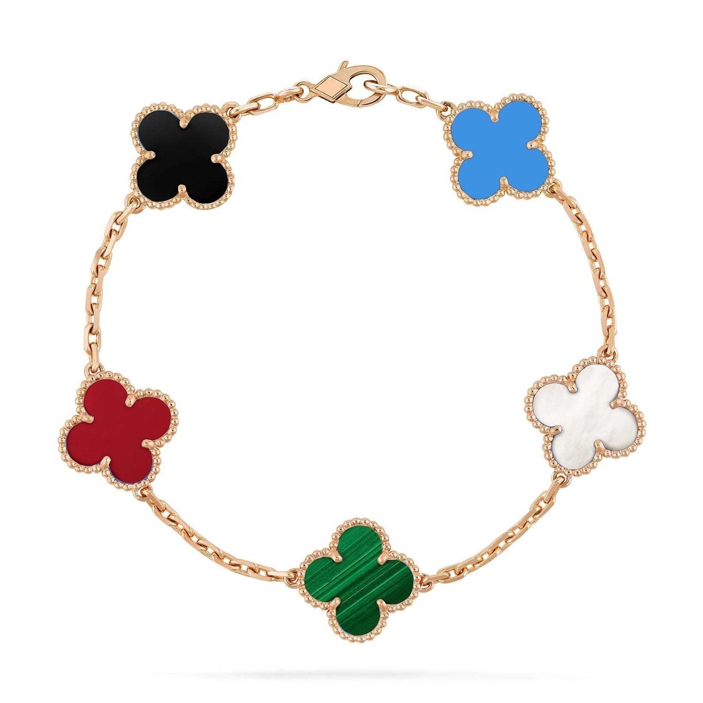 [GALE]CLOVER 5 MOTIFS MULTICOLOR  BRACELET