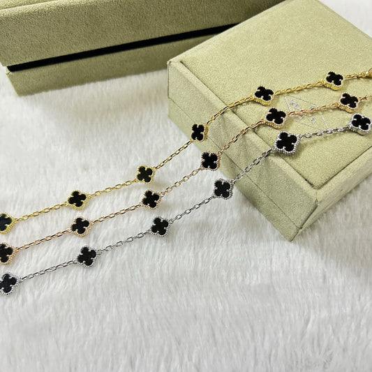 [GALE]CLOVER 6 MOTIF ONYXS ARMBAND