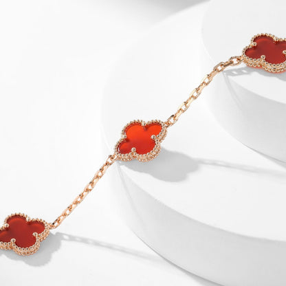 [GALE]CLOVER 10 MOTIFS CARNELIAN NECKLACE