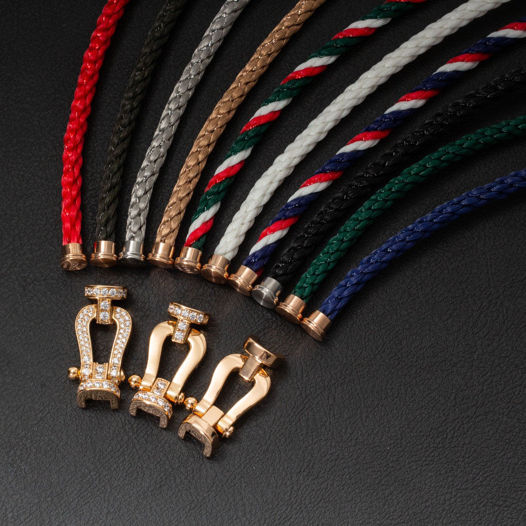 [ゲイル]フォース ラージホースシュー ハーフダイヤモンドブレスレット シルバー