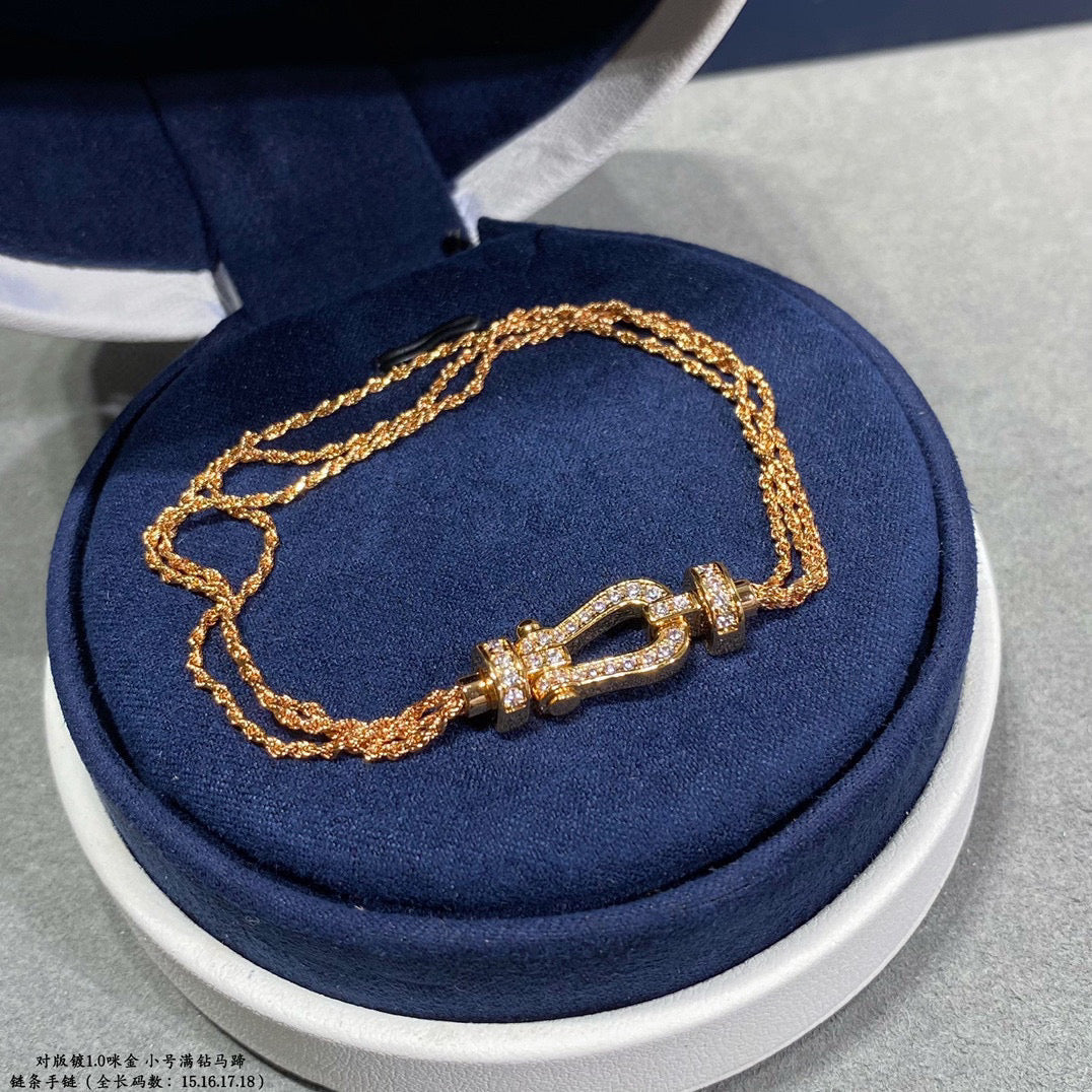 [GALE]FORCE KLEINES HORSESHOE DIAMANT KETTENSEILARMBAND