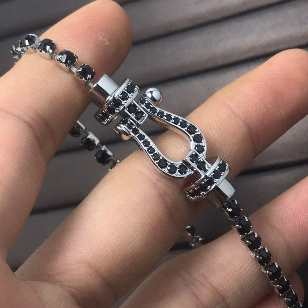 [ゲイル]フォース ラージホースシュー フルダイヤモンド テニスブレスレット