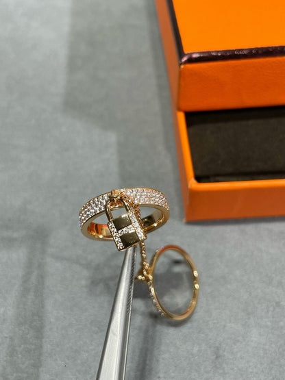 [GALE]HM KELLY CLOCHETTE DOPPELRING MIT DIAMANTEN