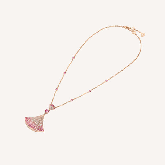 [GALE]DREAM NECKLACK DIAMOND PINK GOLD