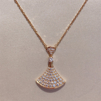 [GALE]DREAM NECKLACE PINK GOLD FULL DIAMOND