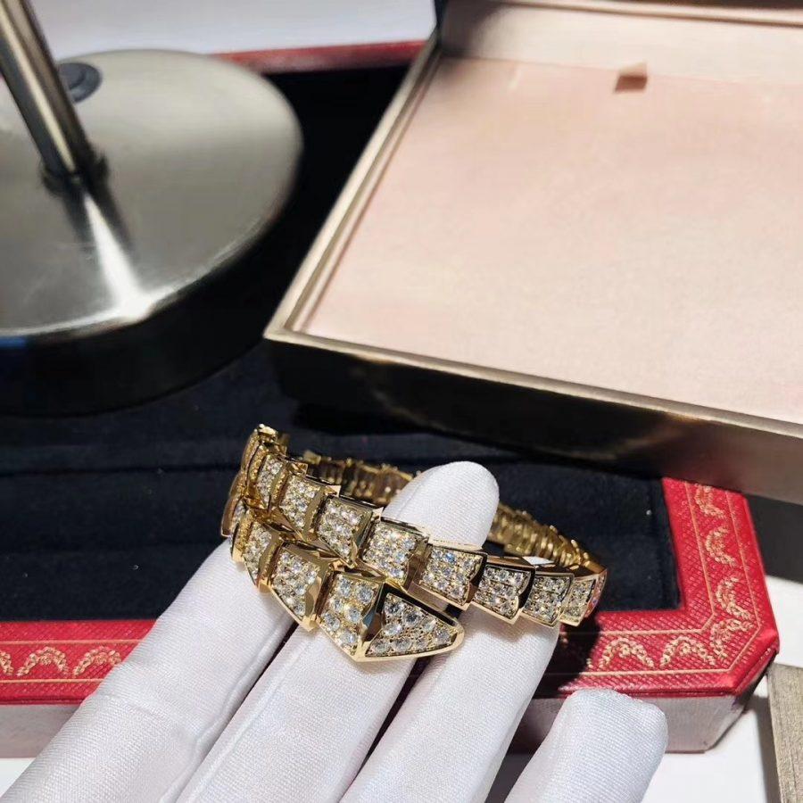 [GALE]SERPENTI BRACELET 8MM GOLD DIAMOND