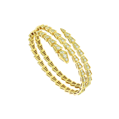 [GALE]SERPENTI BRACELET GOLD DIAMOND DOUBLE ROW