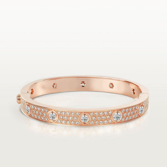 [GALE]LOVE BRACELET 6.1MM DIAMOND-PAVED 10 BIG DIAMONDS