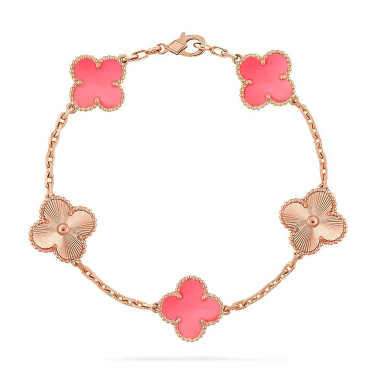 [GALE] CLOVER 5 MOTIFS  PINK MOP BRACELET COLLECTION