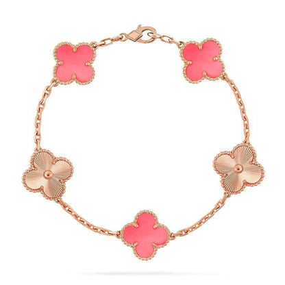 [GALE] CLOVER 5 MOTIFS  PINK MOP BRACELET COLLECTION