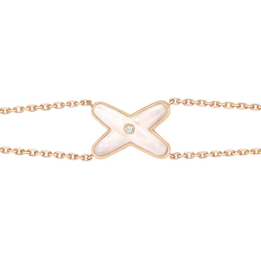 [GALE]JEUX BRACELET WHITE MOP PINK GOLD 1 DIAMOND
