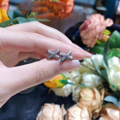 [GALE]JEUX DE SILVER DIAMOND EARRINGS