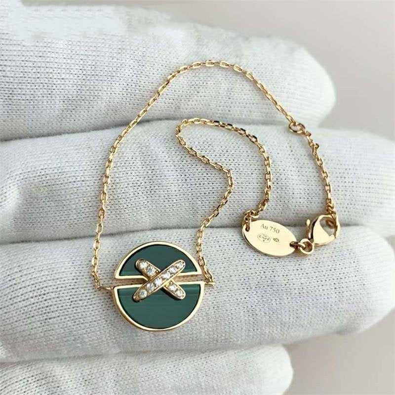 [GALE]JEUX DE BRACELET MALACHITE PINK GOLD DIAMONDS