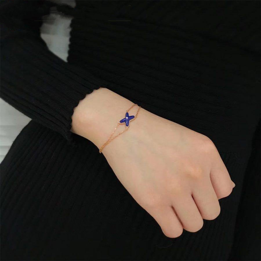 [GALE]Hollow Design Four-Leaf Clover Flower Shape Ring