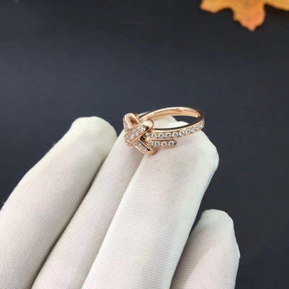 [GALE]JEUX DE RING ROSA GOLD DIAMANTEN