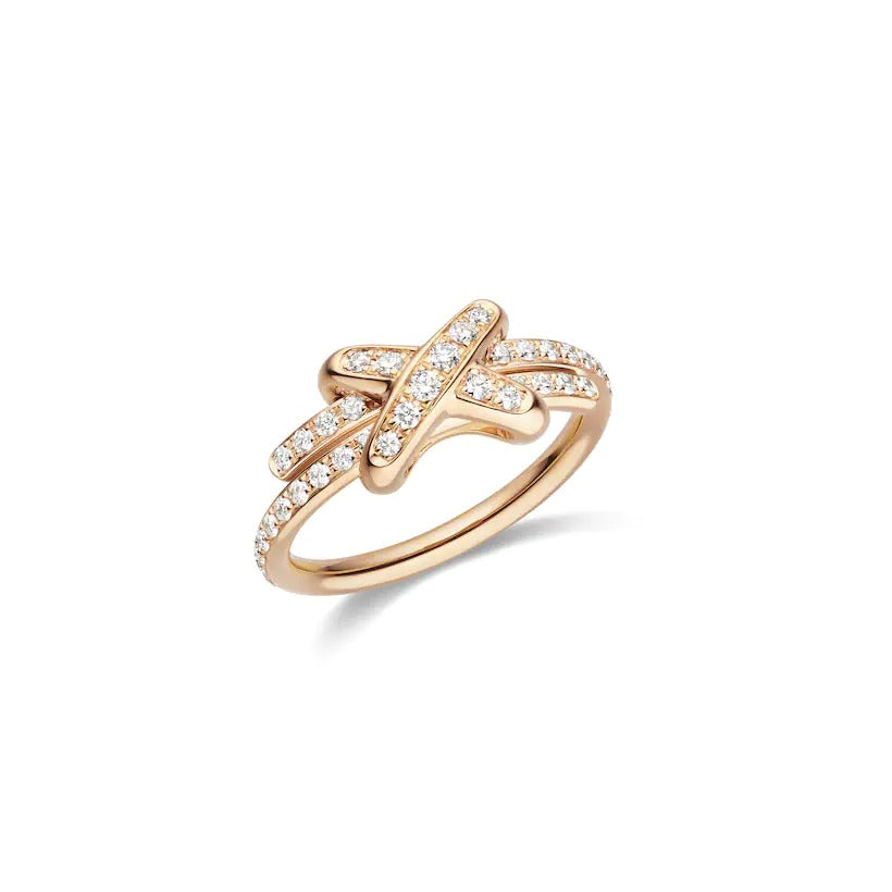 [GALE]JEUX DE RING ROSA GOLD DIAMANTEN
