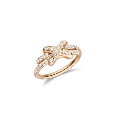 [GALE]JEUX DE RING ROSA GOLD DIAMANTEN